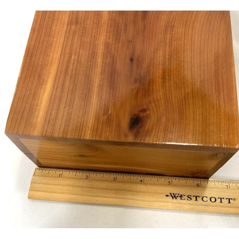 Bible Box with Brass latch Cedar Wood USA Union Made Vintage